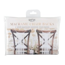 2 Chair Decorations - Macrame