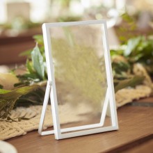 1 Frames - White Metal Glass