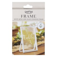 1 Frames - White Metal Glass