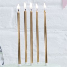 24 Candles - Tall - Gold