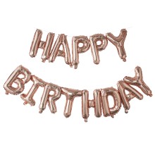 1 Balloon Bunting - Happy birthday - Rose Gold