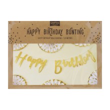 1 Bunting - Happy Birthday - Gold