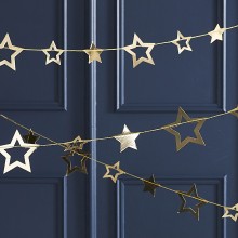 1 Garland - Star - Gold