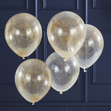 5 Balloons - Angel Hair - Gold