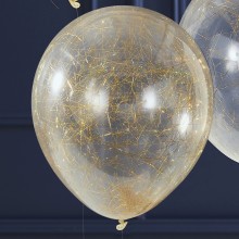 5 Balloons - Angel Hair - Gold