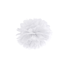 1 Pompom - Ø 25cm - Weiß