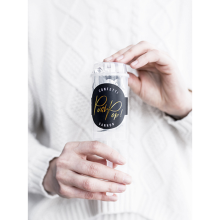 1 Konfetti Push Pop - Silber