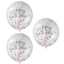 5 Balloons - Confetti - Happy Birthday