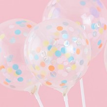 5 Cake Toppers - Mini Balloons