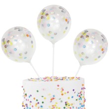 5 Cake Toppers - Mini Balloons