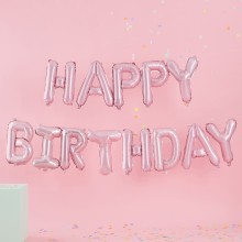 1 Balloon Bunting - Happy Birthday - Pink