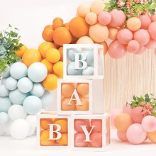 4 Mosaikrahmen - Ballon Boxen - Baby