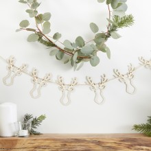 1 Bunting - Wooden - Stag Head