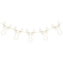 1 Bunting - Wooden - Stag Head