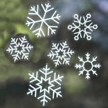 24 Snowflake Window Stickers