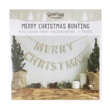 1 Bunting - Wooden - Merry Christmas Bunting