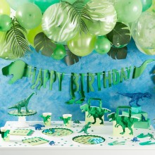 5 Balloons - Blue and Green Confetti Balloons -