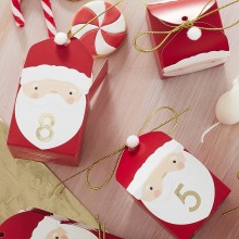 25 Advent Boxes - Santa Shaped