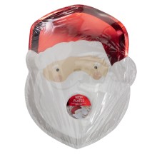 8 Paper Plates - Santa Shaped
