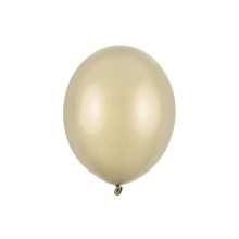100 Luftballons - Ø 23 cm - Metallic Cold Gold