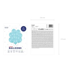 10 Luftballons - Ø 27cm - Pastell Light Blue