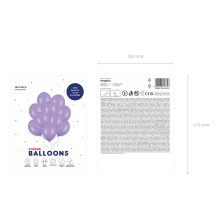 10 Luftballons - Ø 27cm - Pastell Lavender 
