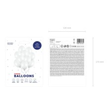 10 Luftballons - Ø 27cm - Pastell Pure White