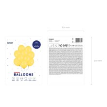 10 Luftballons - Ø 27cm - Pastell Honey Yellow