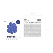 10 Luftballons - Ø 27cm - Pastell Royal Blue