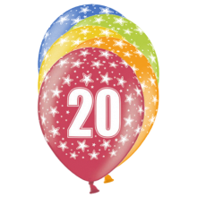6 Motivballons - Ø 30cm - 20 Celebration