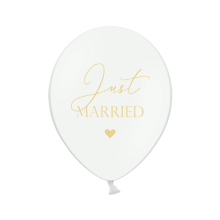 6 Motivballons - Ø 30cm - Just Married