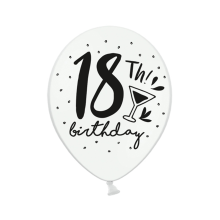 6 Motivballons - Ø 30cm - 18th Birthday