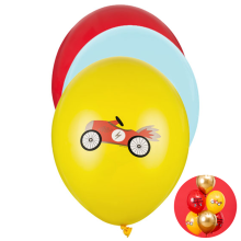 6 Motivballons - Ø 30cm - SET - 1st Birthday Racing