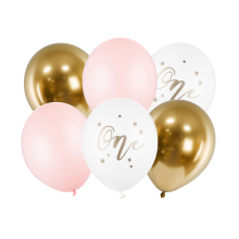 6 Motivballons - Ø 30cm - SET - ONE Girlish