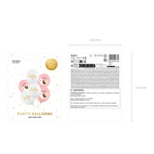 6 Motivballons - Ø 30 cm - Baby girl