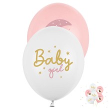 6 Motivballons - Ø 30 cm - Baby girl