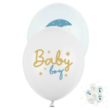 6 Motivballons - Ø 30 cm - Baby boy