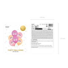 6 Motivballons - Ø 30cm - Rainbow