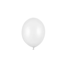 100 Miniballons - Ø 12cm - Metallic - Weiß