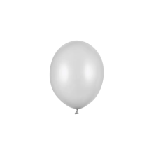 100 Miniballons - Ø 12cm - Metallic - Silber