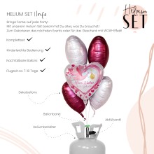 Helium Set - Alles Liebe zur Geburt Pink