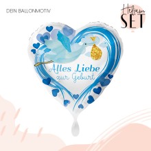 Helium Set - Alles Liebe zur Geburt Blau