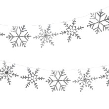 1 Garland - Silver Snowflakes