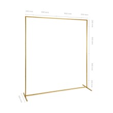 1 Ballongestell - Gold - 200x200 cm