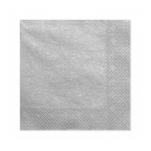 20 Servietten Trend - 33cm - Metallic Silber