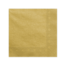 20 Servietten Trend - 33cm - Metallic Gold