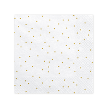 20 Servietten Trend - 33cm - White with Dots
