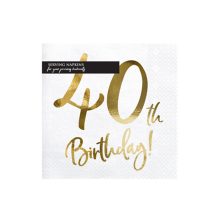20 Servietten Trend - 33cm - 40th Birthday
