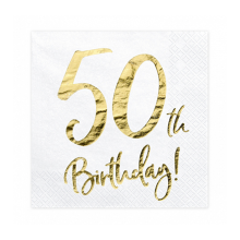 20 Servietten Trend - 33cm - 50th Birthday