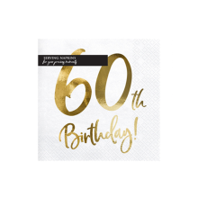 20 Servietten Trend - 33cm - 60th Birthday